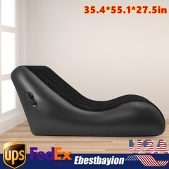 Single Inflatable Sofa Bed w/ Air Pump Pull Out Sofa Chair Max Capacity 441lbs
