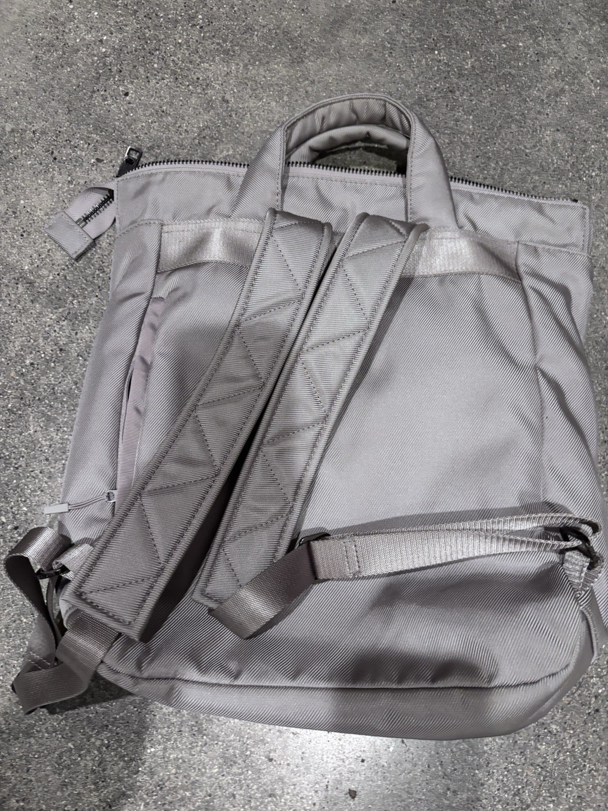 Grey Lululemon Square Multi-pocket Backpack with Adjustable Straps 4