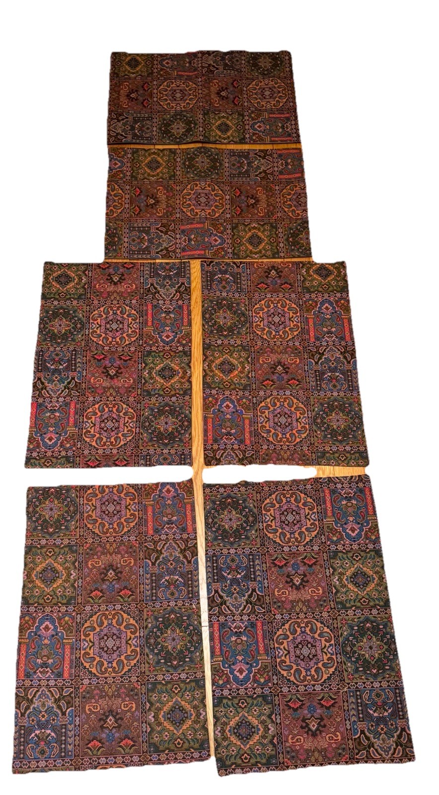 PLACEMATS (6) BLOOMINGDALES MULTICOLORED PRINT POLYESTER/COTTON/VISCOSE FABRIC gallery