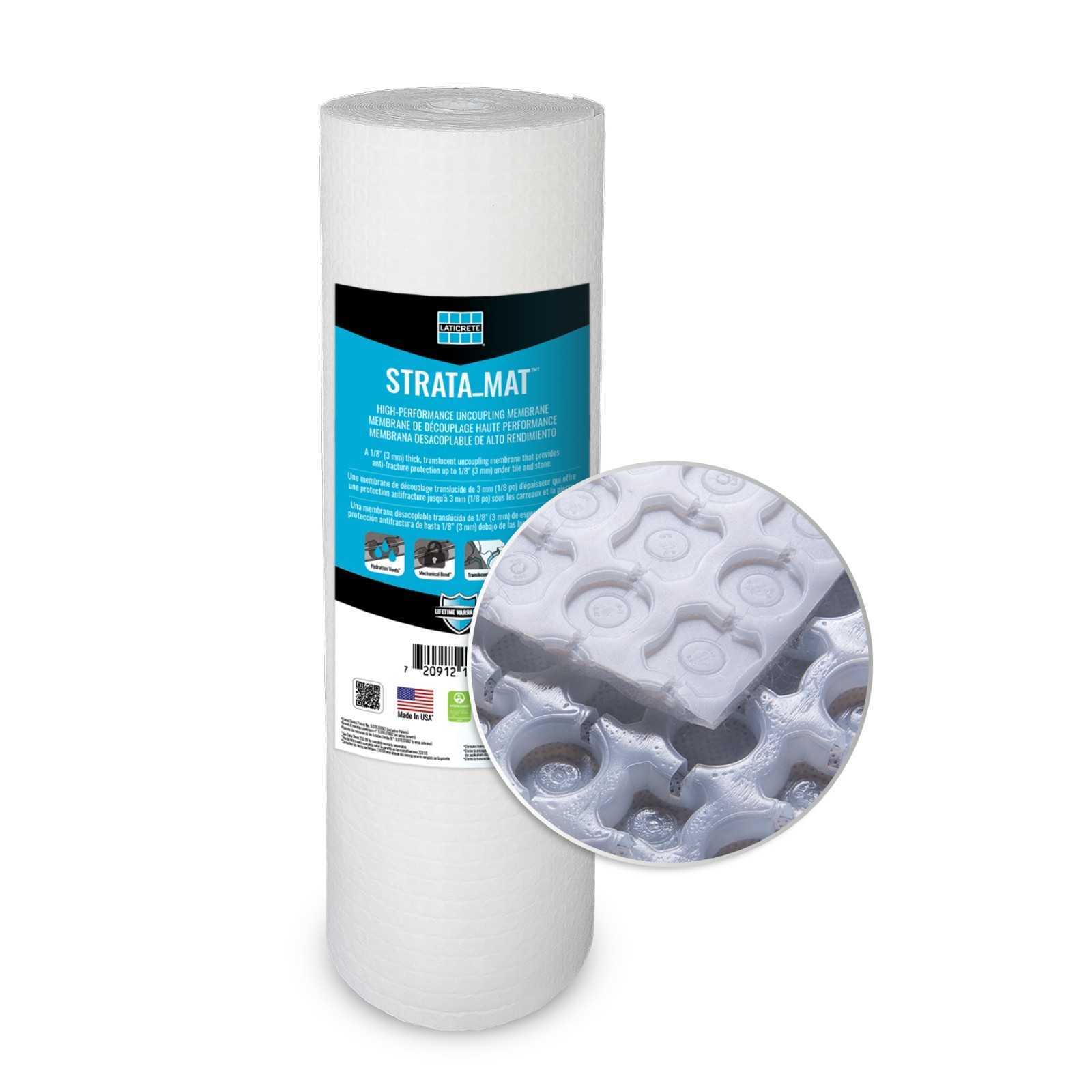 Laticrete Strata Mat Uncoupling Membrane 150 Sq Ft Roll - Floor Underlayment gallery