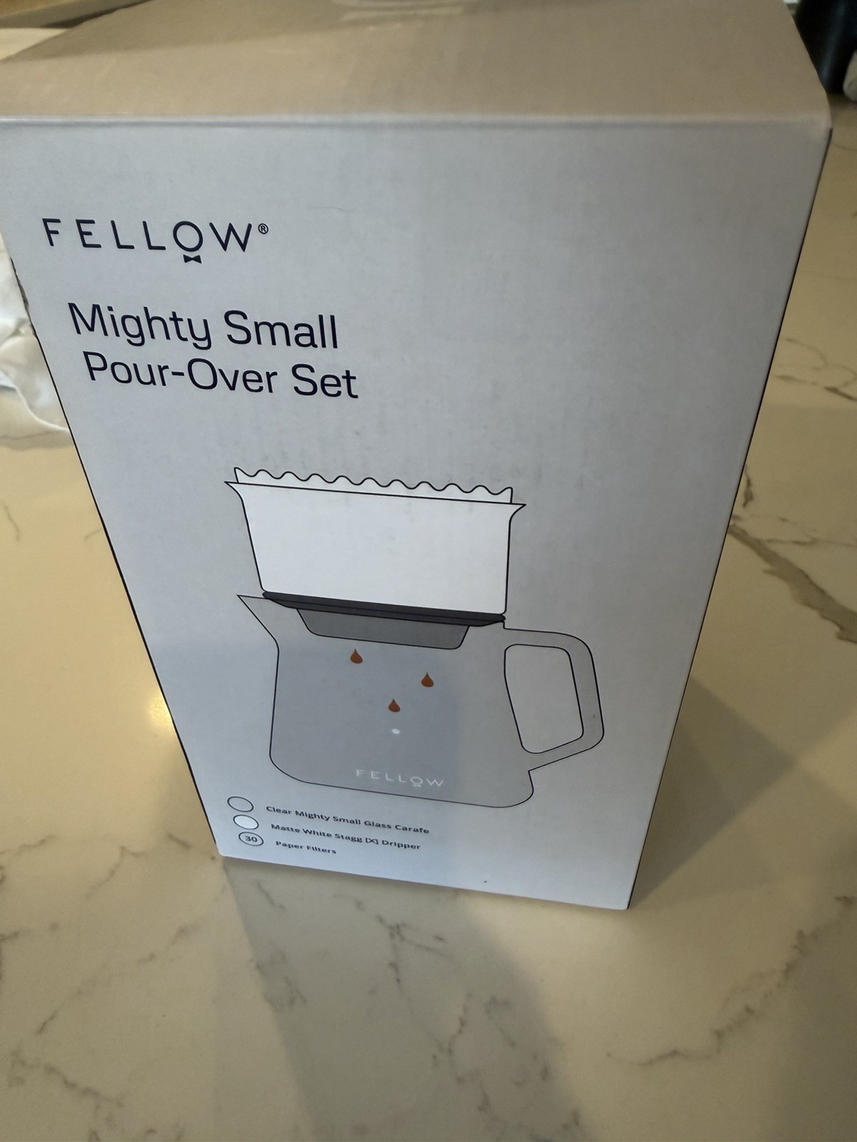 NIB Fellow Mighty Small Stagg Pour Over Set Coffee Maker (Matte White) gallery