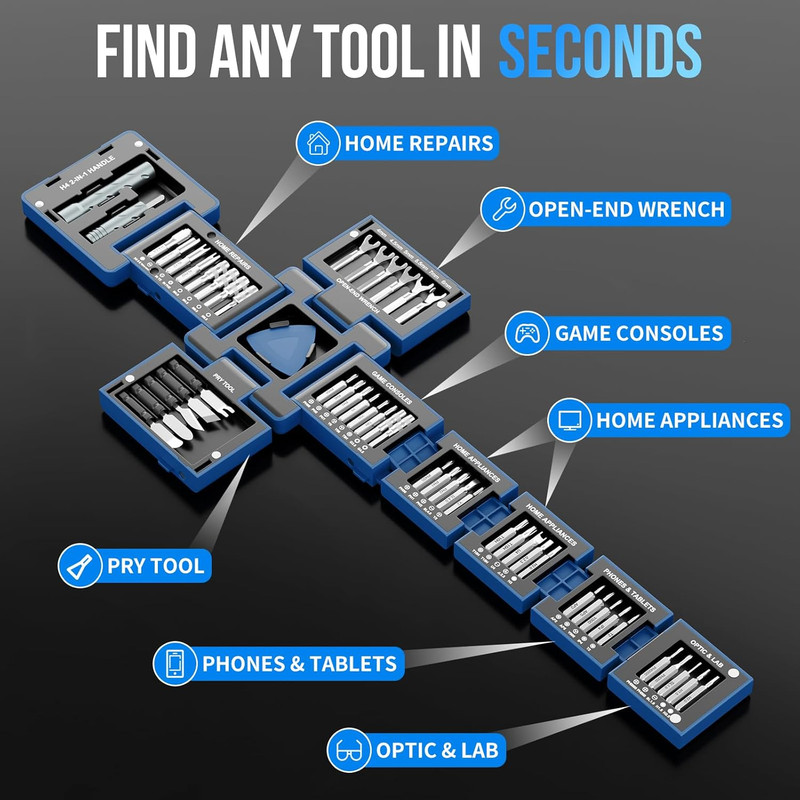 STREBITO 55-in-1 Precision Screwdriver Set, Compact Magnetic Repair Tool Kit wit gallery