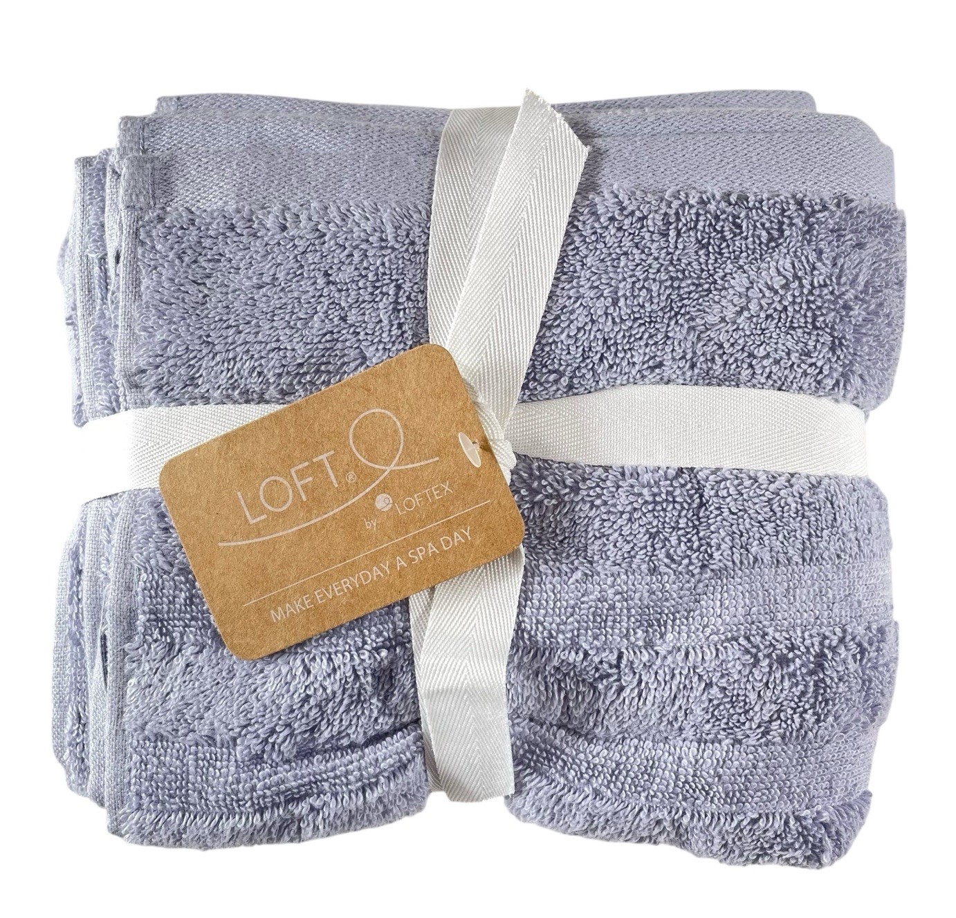 NEW Loft By Loftex 100% Cotton Hand Towels Set of 2 Steel Blue gallery