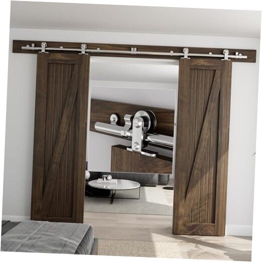 6 FT Stainless Steel Sliding 6FT Rail for Two Doors Stainless Steel T Hanger gallery