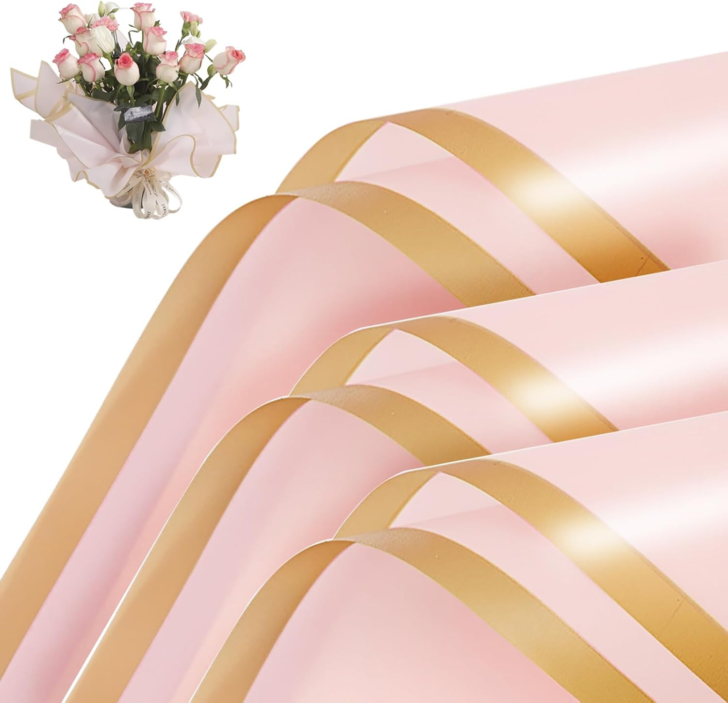 20 Sheets Flower Wrapping Paper - Waterproof Floral Bouquet Wrapping Paper, DIY gallery