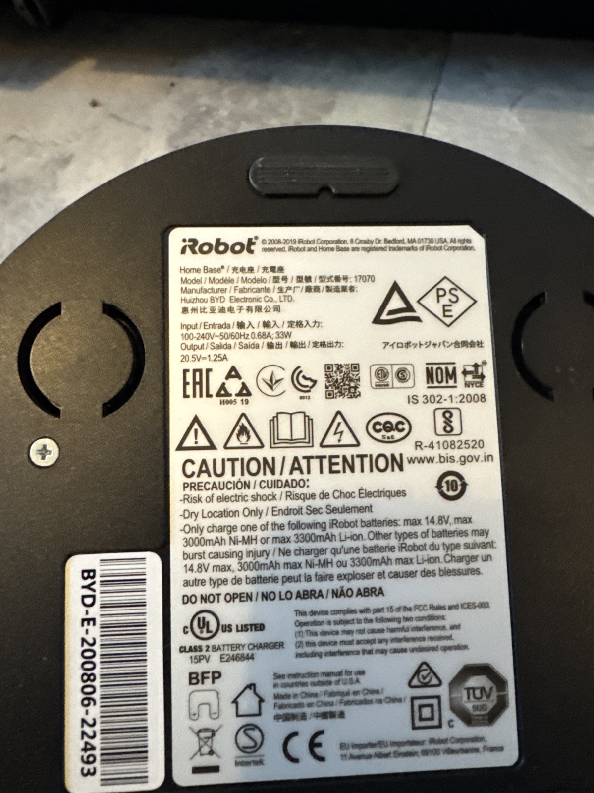 iRobot Roomba Charger Model 17070 Integrated Charging Dock Home Base + Cord gallery