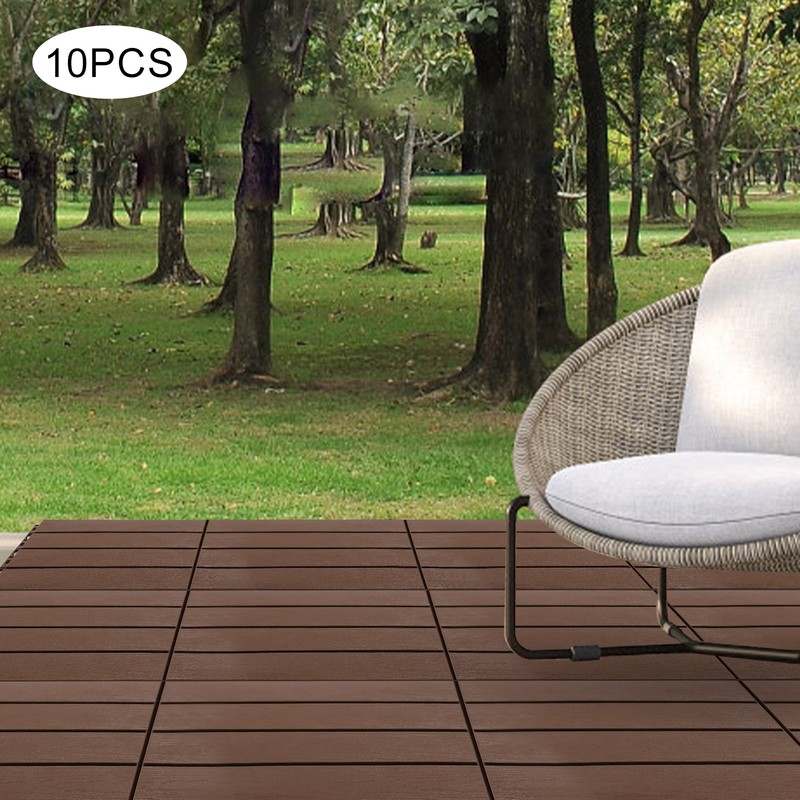 12"x12" Plastic Interlocking Composite Decking Floor Deck Tiles Bacony Pavers gallery