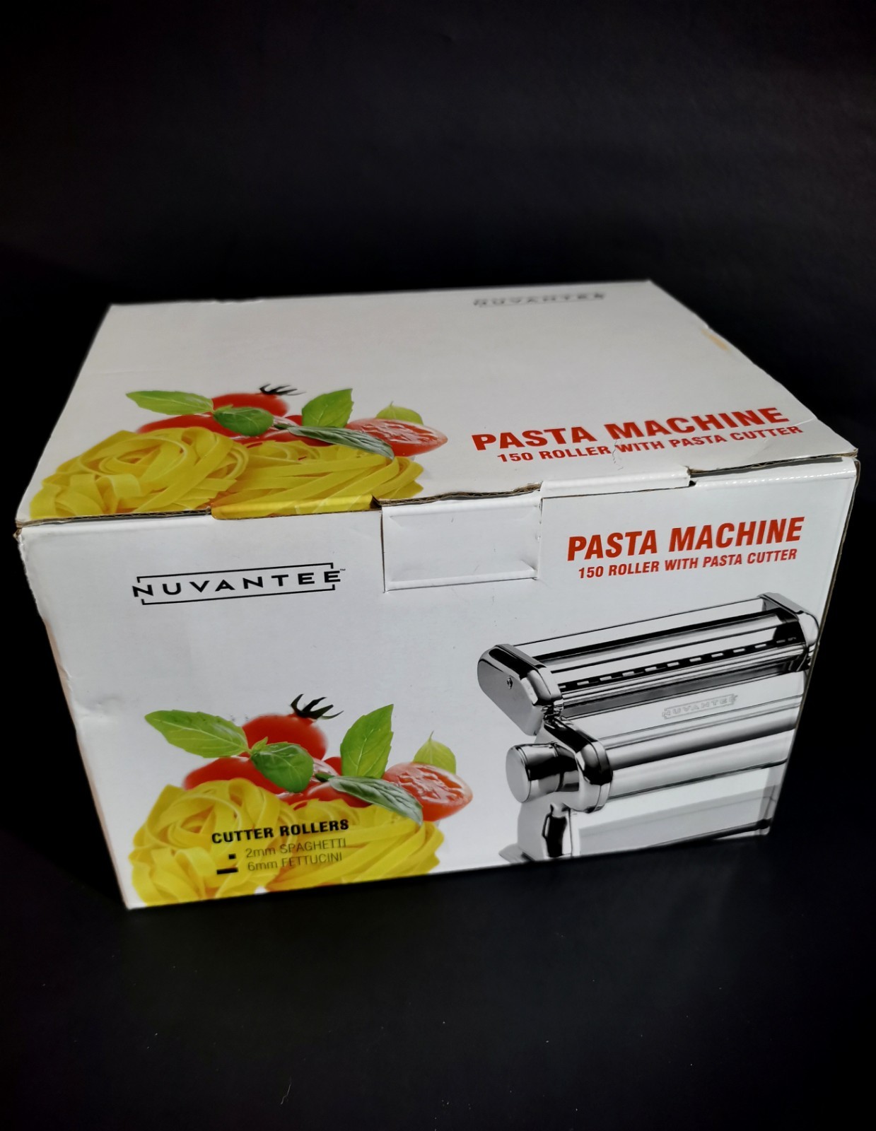 Nuventee Pasta Machine 150 Manual Roller & Cutter Adjustable Width & Thickness gallery