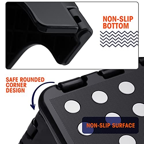 Folding Step Stool for Adults/Kids, Non-Slip Folding Stools with Portable Handle gallery