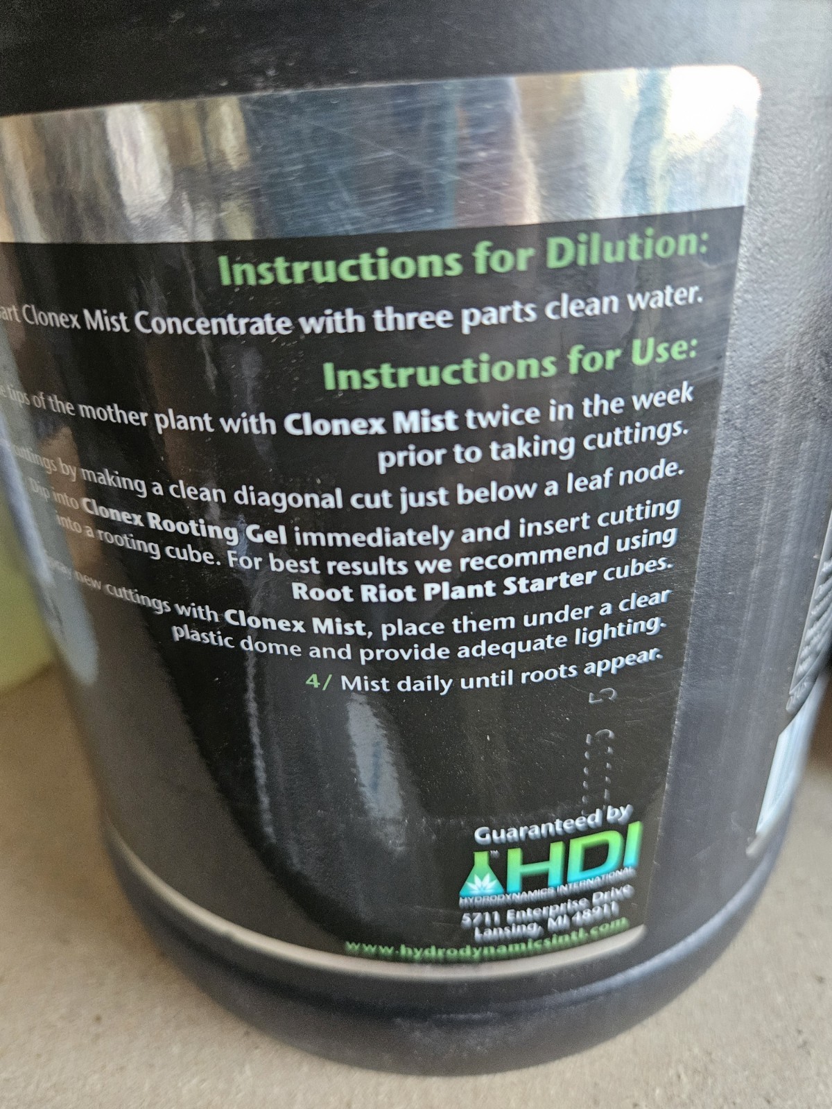 Clonex Clone Solution (1- 0.6 -1) Concentrate / 1 gallon gallery