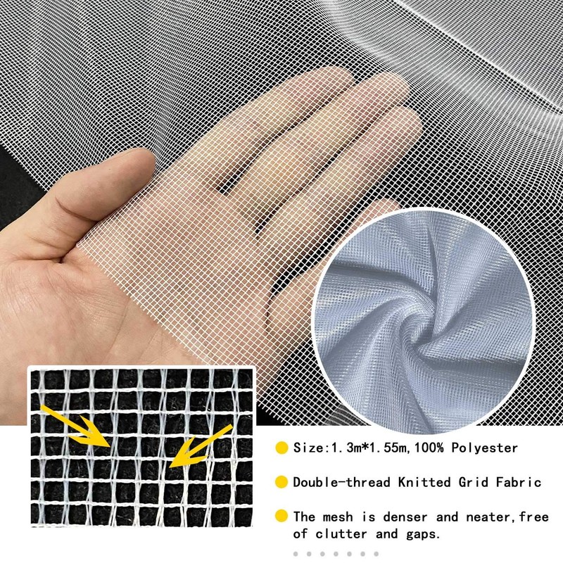 JITFUNG DIY Window Screen Curtain, 2 Packs of Mesh Netting 51 * 61 inches wit... gallery