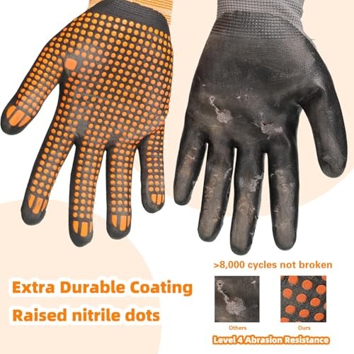 Safety Work Gloves Micro-Foam Nitrile Coated LT5619, Level 4 Large 3 Pairs gallery