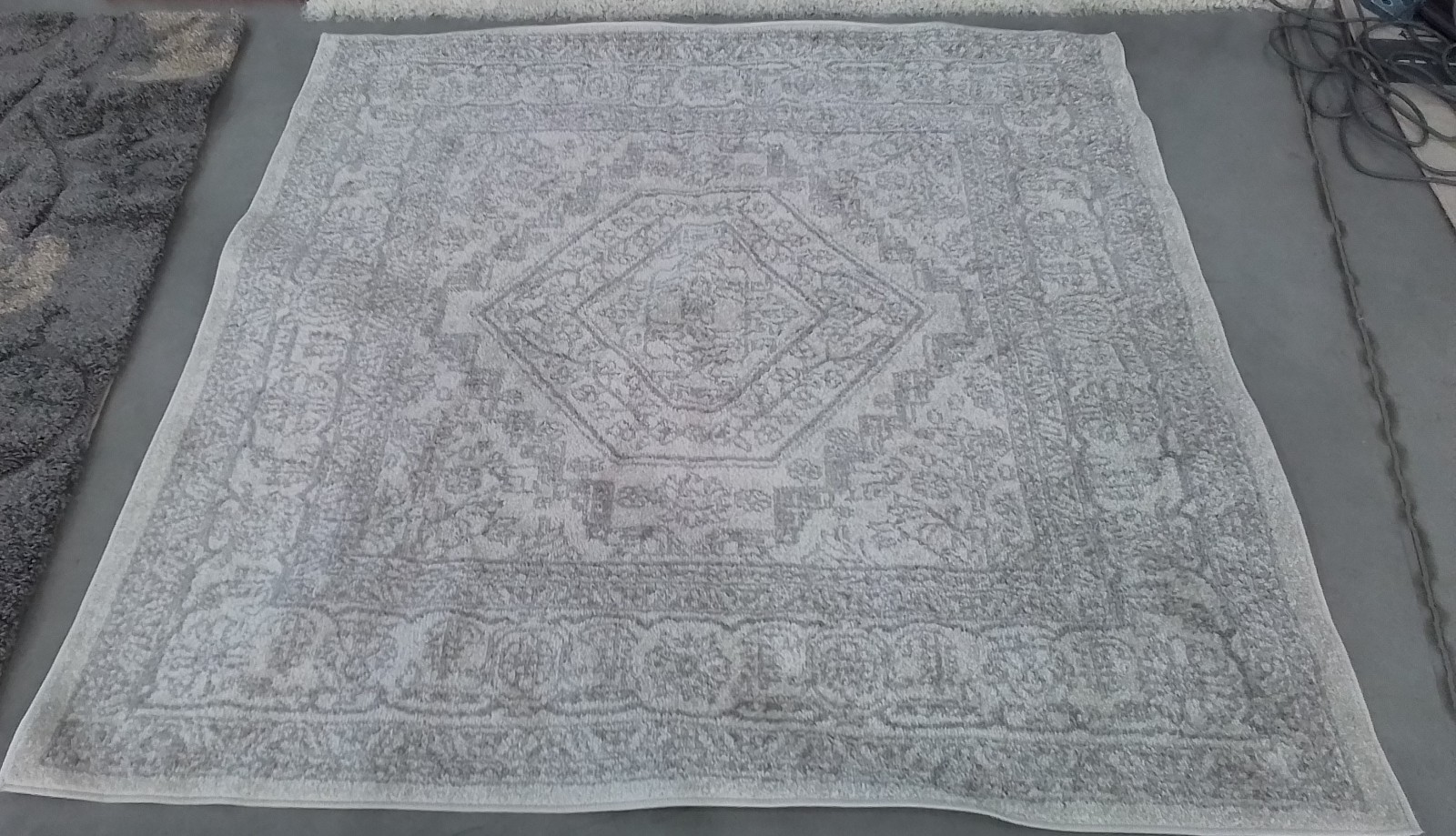 IVORY / SILVER 6'-0" x 6'-0" Flaw in Rug, Reduced Price 1172775447 ADR108B-6SQ gallery