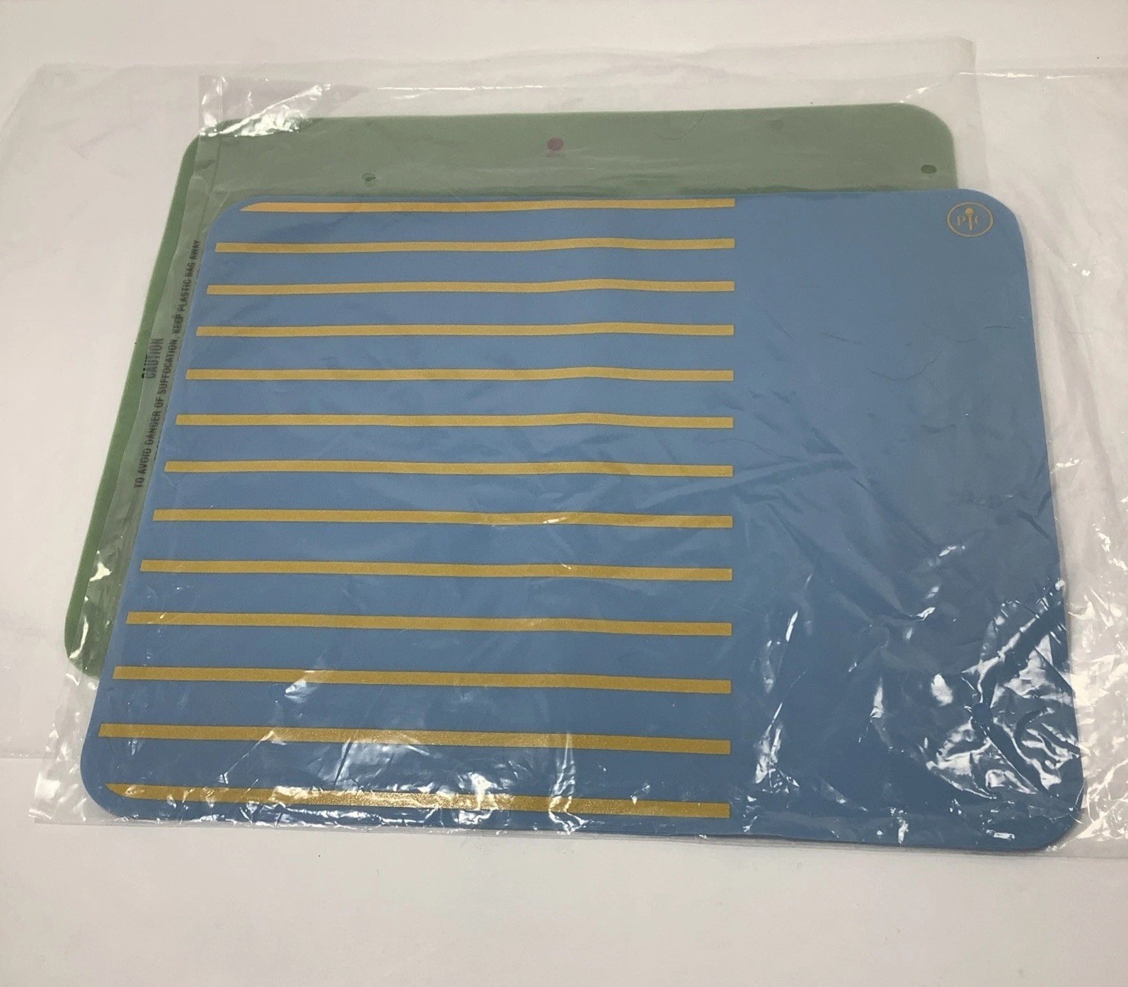 Pampered Chef Cupcake Muffin Baking Silicone 2 Mats Blue yellow Green red 9x11 gallery