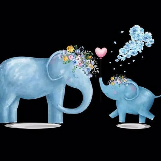 Ext Large High quality PVC Removable elephants wall Decal for kids rooms- DIY gallery