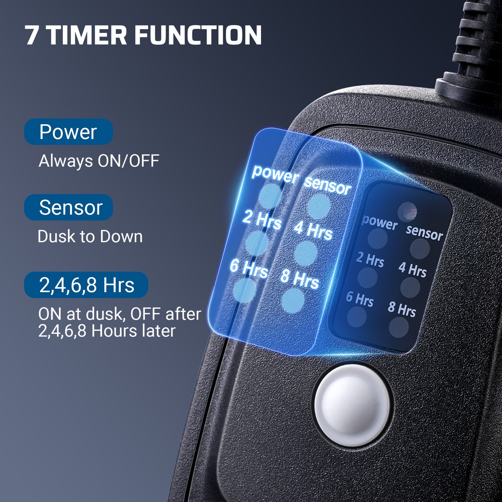 DEWENWILS Light Sensor Timer Waterproof, Plug in Timer Switch, 100 ft Range gallery