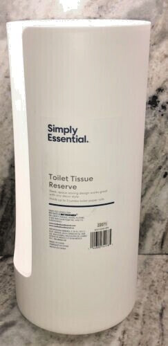 Simply Essential Plastic Toilet Paper Tissue Roll Reserve Canister Free-Standing gallery