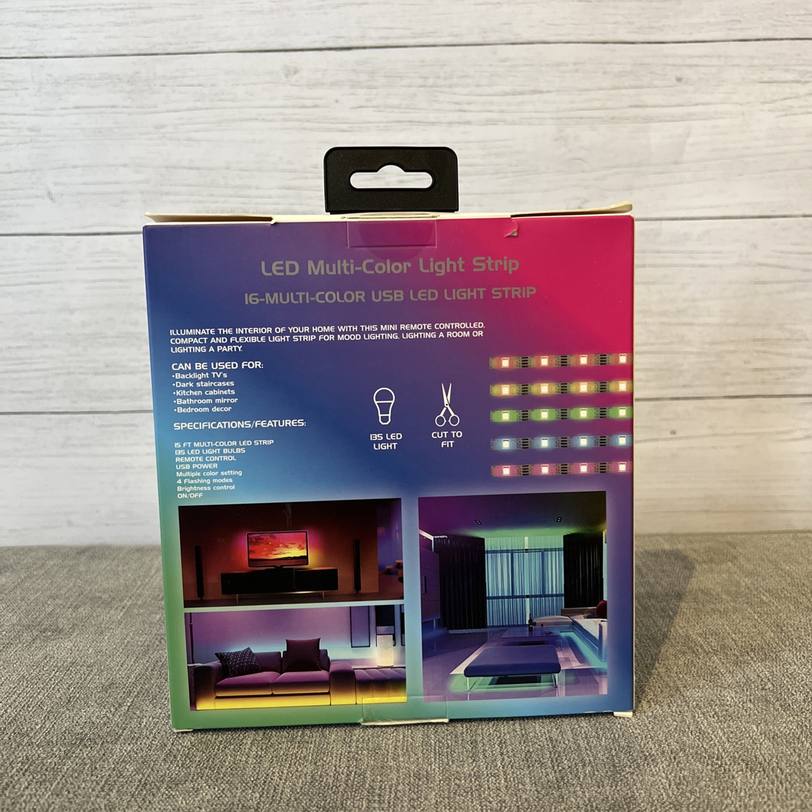 Emerald LED Multi-Color Light Strip 15ft USB Powered RGB Lighting gallery