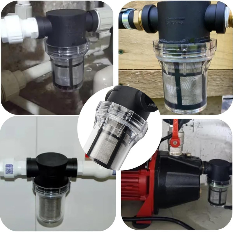 1/2" Female NPT Inline Strainer with 100 Mesh Stainless Steel Filter Screen, Sed gallery