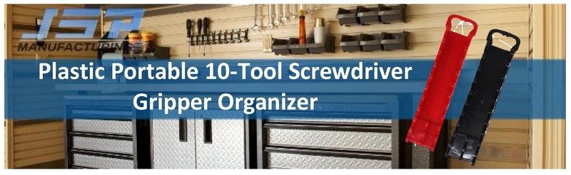 Red Plastic Portable Screwdriver Gripper 10-Tool Organizer Holder gallery