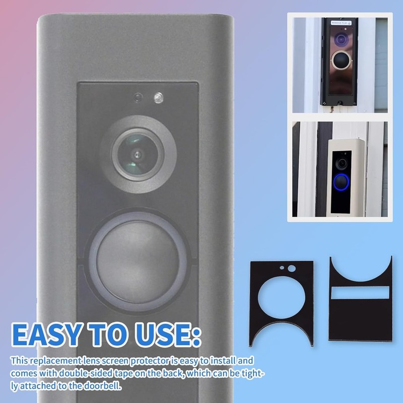 1x Replace Lens Screen Protector For Ring Doorbell Pro,Not Doorbell Pro 2 Black gallery