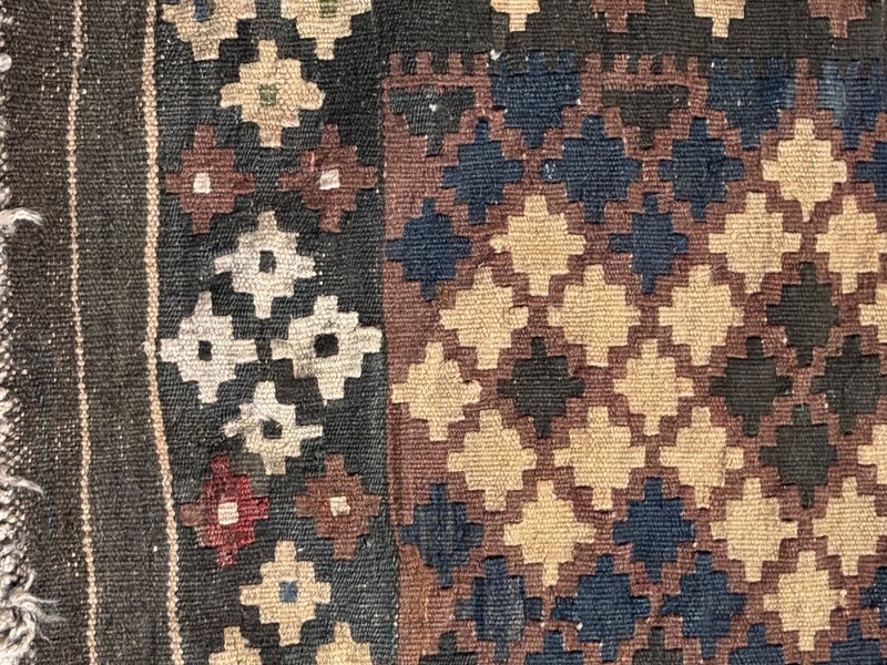 Rug 2 x 3 Rectangular area/ Browns Handmade in Mexico 100% wool. gallery