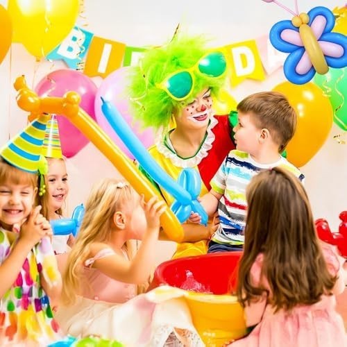 100 PCS Latex Twisting Balloons 260Q Balloons Assorted Color Long Balloons fo... gallery