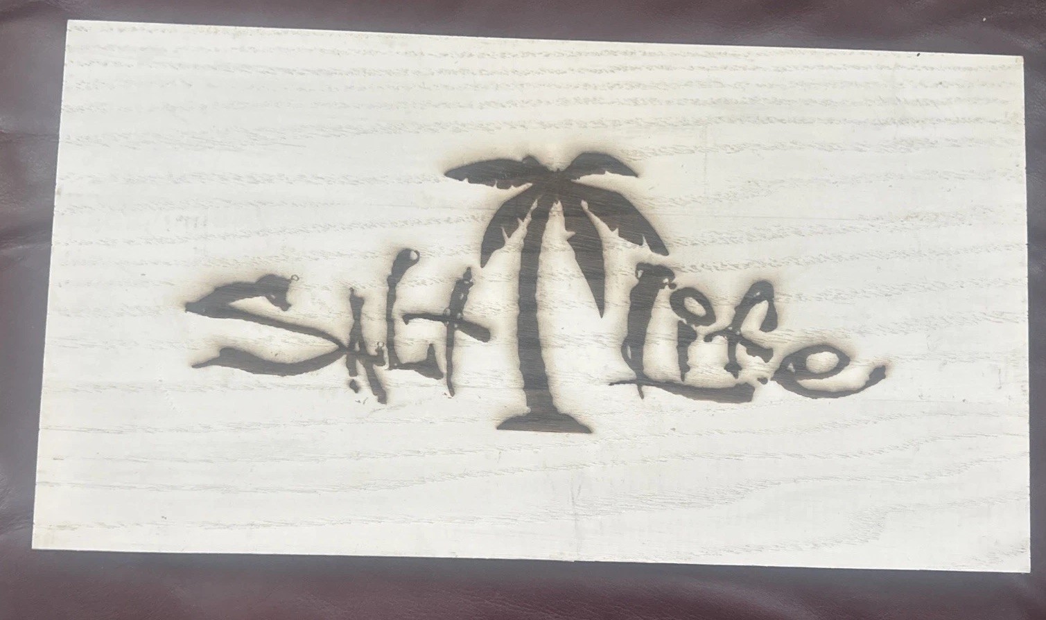 Salt Life Laser Engraved, White Washed Oak Board 1/2”x 8-5/8”x16” gallery