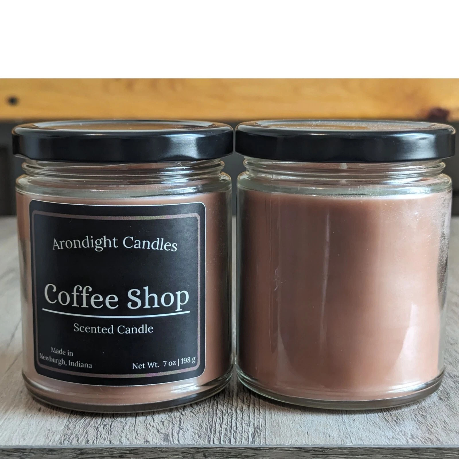 Coffee Scented Candle 9oz Jar Handmade Soy Wax Blend Home Fragrance Coffee Shop gallery
