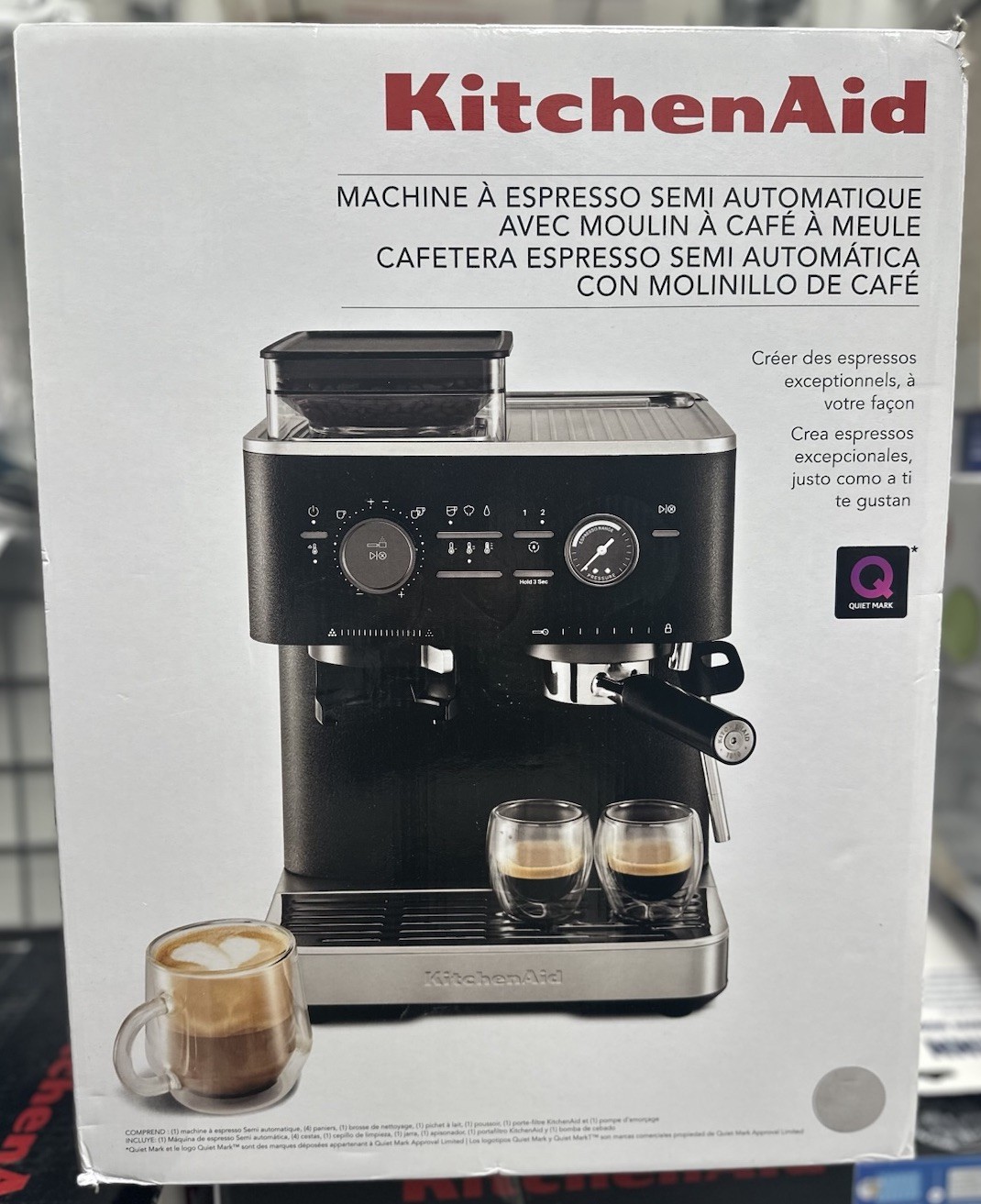 KitchenAid Semi-Automatic espresso machine With Burr Grinder Stainless Steel NEW gallery