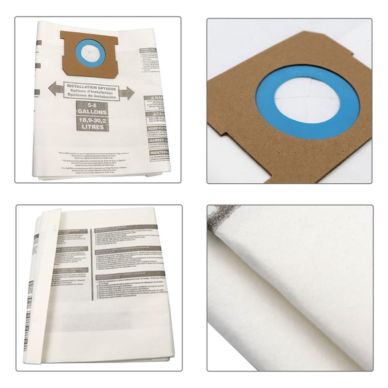 5-8 Gallon High Efficiency Replacement Dry Vacuum Bags - Type H Shop Vac gallery