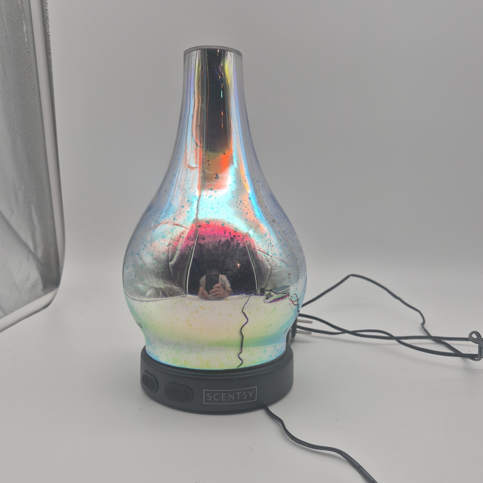 Scentsy STARGAZE Diffuser Shade w Teardrop Pedastal Stand for Essentail Oils gallery