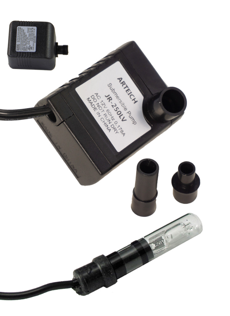 Fountain Pump w/Light Low-Voltage, 70gph/25" lift, 12v AC, 6' cord 2transformers gallery