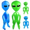 4 PCS 63 Inch Giant Inflatable Alien 31.5 Inch Jumbo Blow Up Alien Green Blue gallery