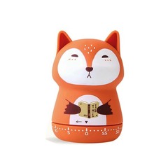 Mechanical Kitchen Timer 60 Minute Countdown Wind Up Manual Cooking Orange Fox