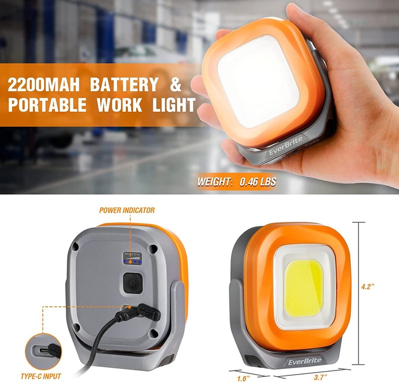 Rechargeable Work Light Portable/COB LED Work Light 1000 Lumens 3 Lighting Modes gallery
