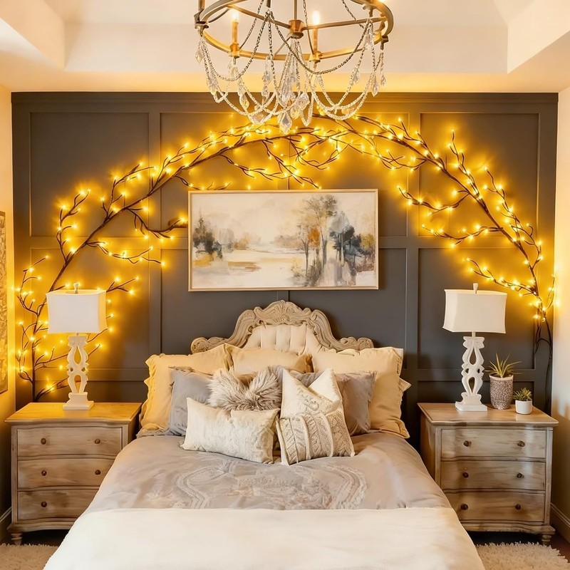 LED Willow Vine Lights 1.8m USB Powered Tree Branch Wall Decor 96 LEDs gallery