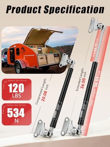36 Inch 120Lb/534N Gas Struts Shock Spring with 36inch 120lb Carbon Steel gallery