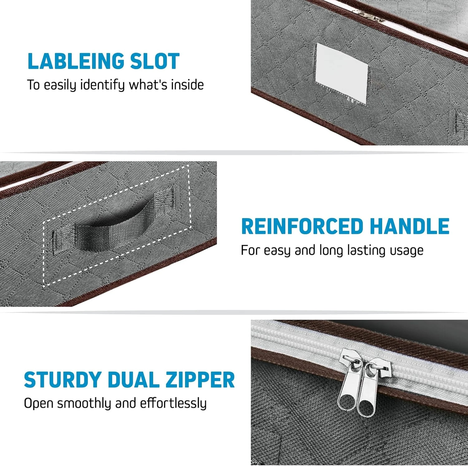Under Bed Storage Bins - Pack Of 4 Under The Bed Storage Containers For Clothes, gallery