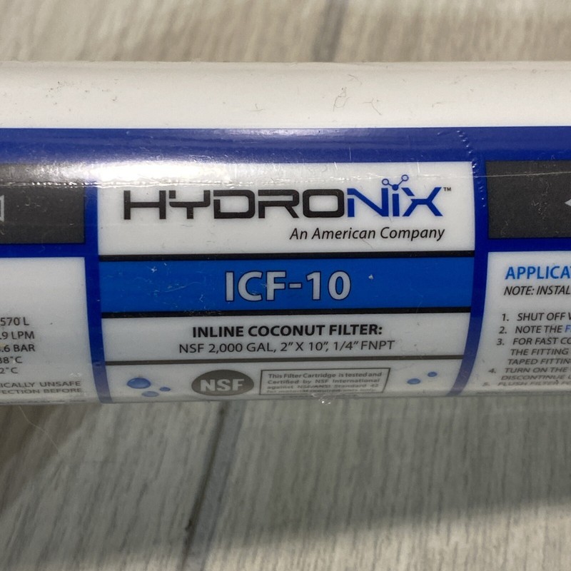 RO Post Polishing Fridge Ice Inline Coconut GAC Water Filter, 2000 Gal, 1/4" NPT gallery