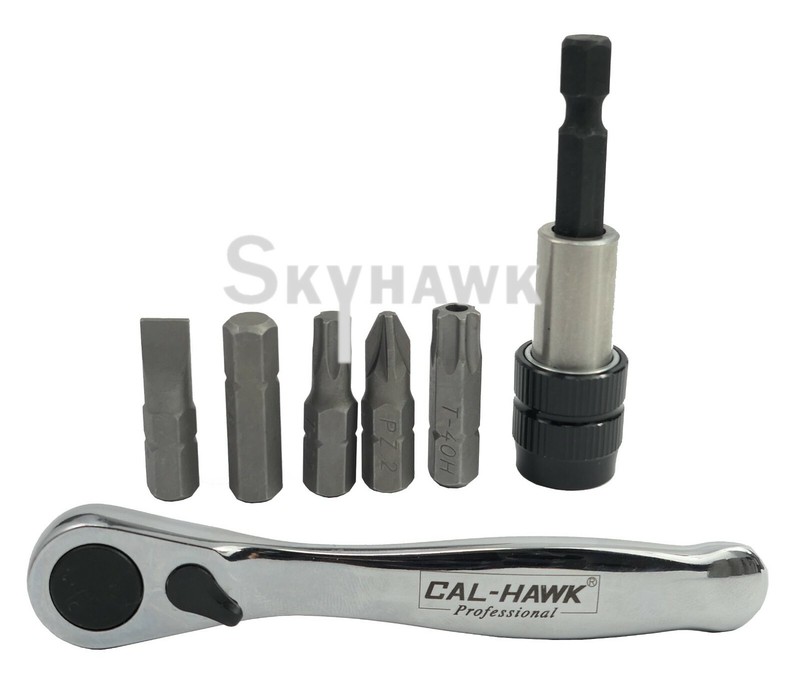 CAL HAWK 38pc Micro Mini Ratchet Quick Release Extension Bar and Bit Set NEW gallery