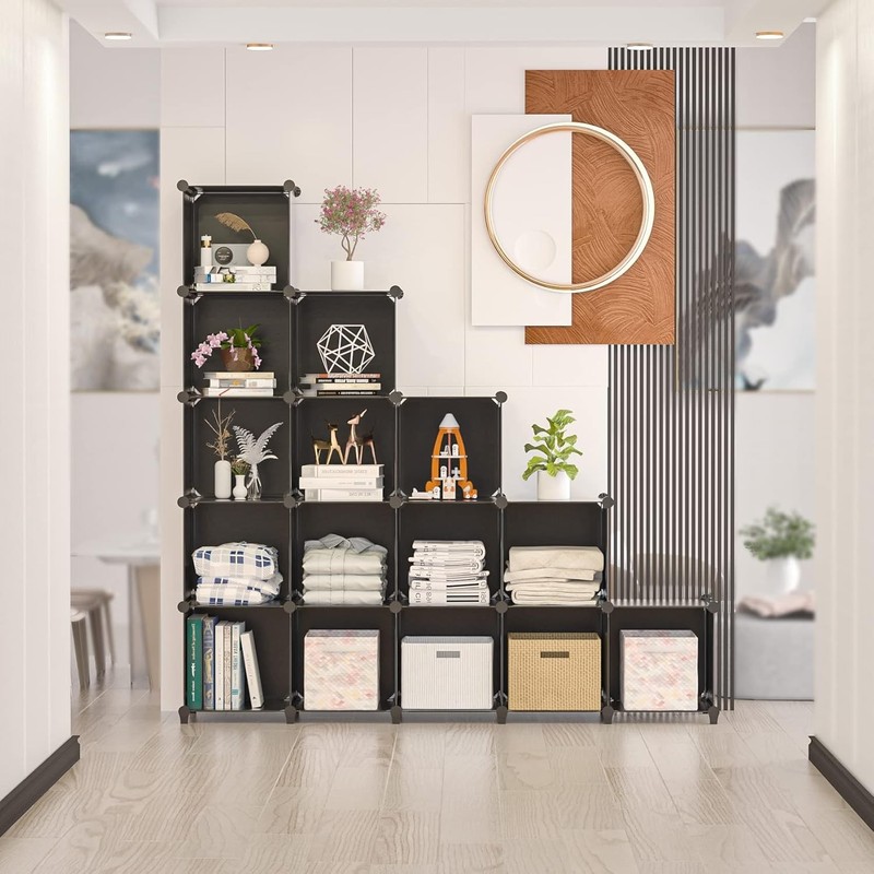 Large DIY 16 Cube Storage Organizer Shelve Unit Closet Cabinet Modular Bookshelf gallery