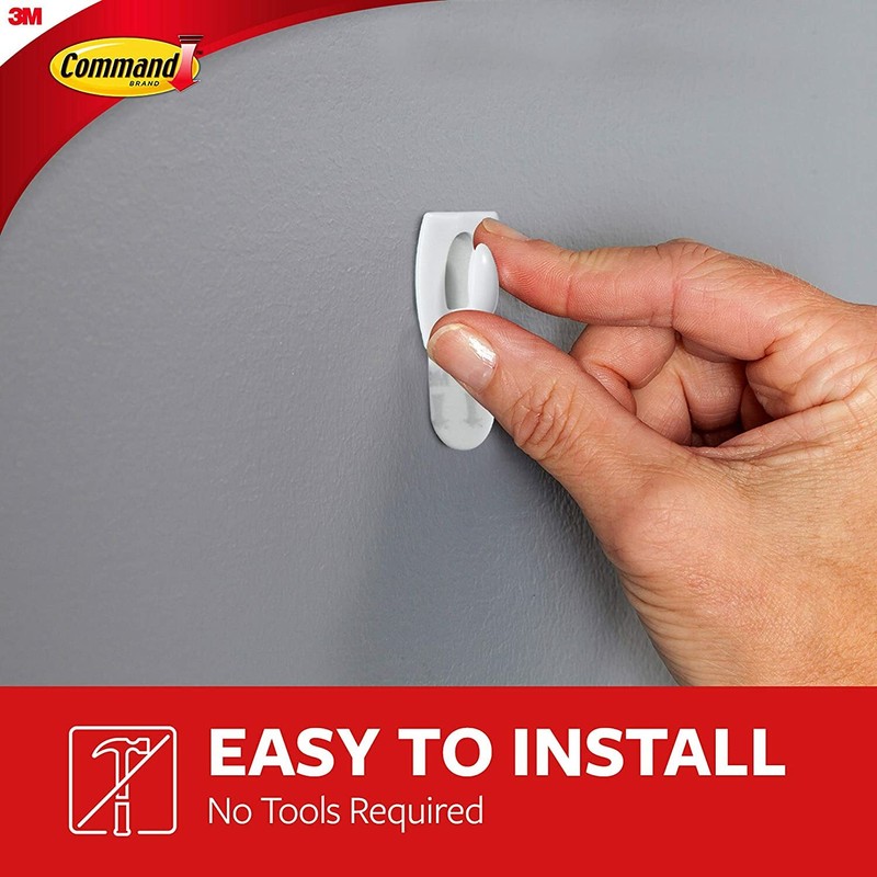 Command Mini Hooks, White, 6-Hooks, 8-Strips, Organize Damage-Free gallery