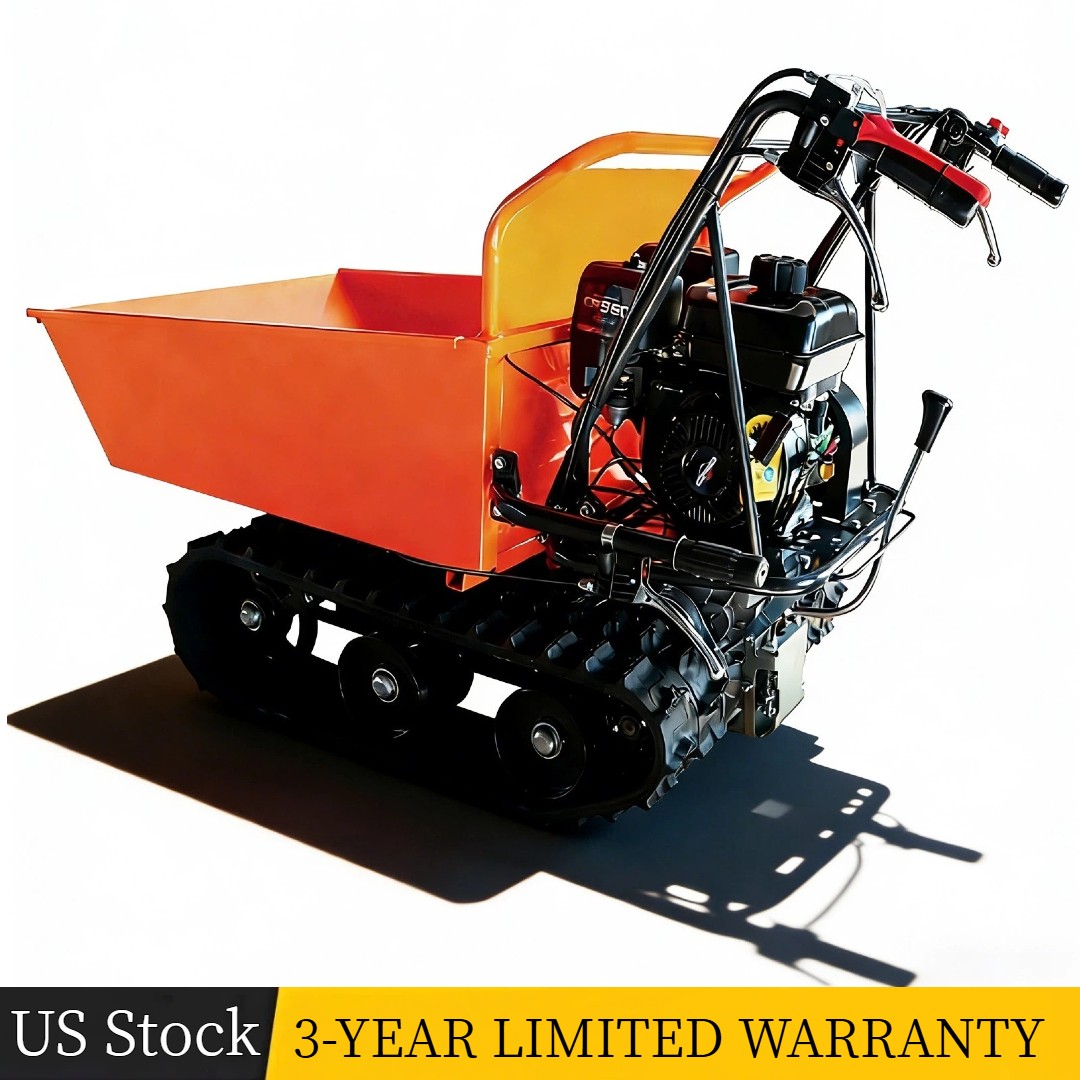 660lb Loading Track Barrow Gas Powered Welded Bucket B&S CR950 6.5HP 208cc 3F+1R gallery