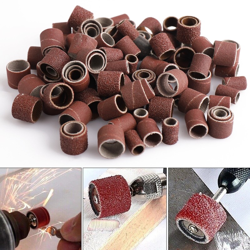 384 Pieces Sanding Drum Kit Sander Sleeves With Mandrels for Dremel Rotary Tool gallery