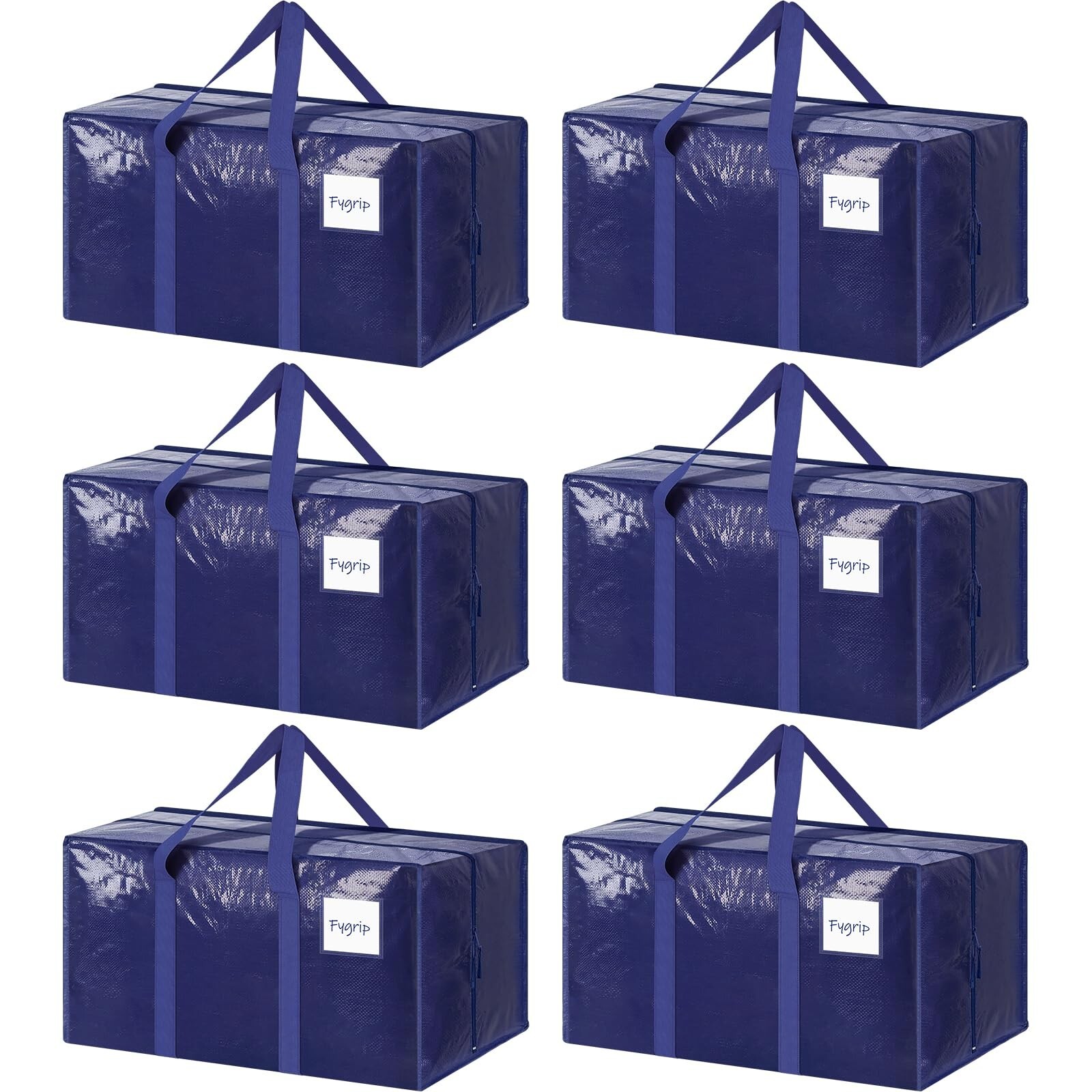 6 Pack Extra Heavy Duty Large Moving Bags with Strong Zipper & Comfortable Ha... gallery