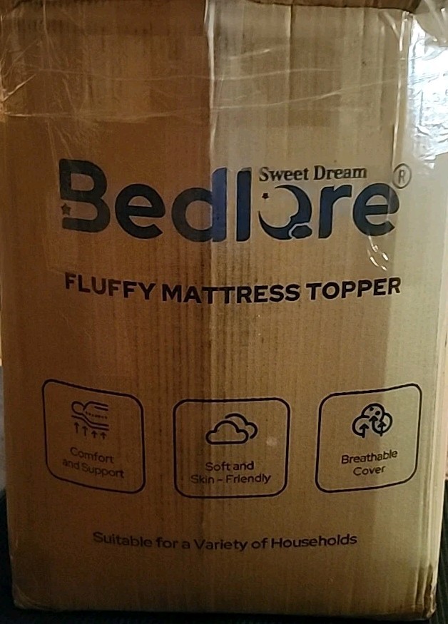 Bedlore Fluffy Mattress Topper King White Soft Breathable Cover Adults Bedding gallery