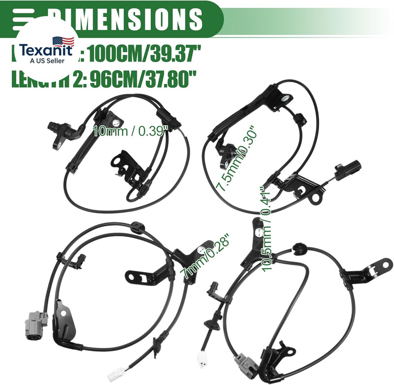 ABS Sensor, ABS Wheel Speed Sensor, for Toyota Corolla 2009-2019, Plastic Metal gallery