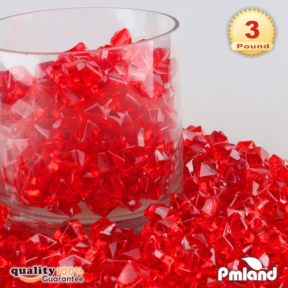 PMLAND Acrylic Ice Rocks Crystals Cubes Gems for Vase Filler, Table Scatter gallery