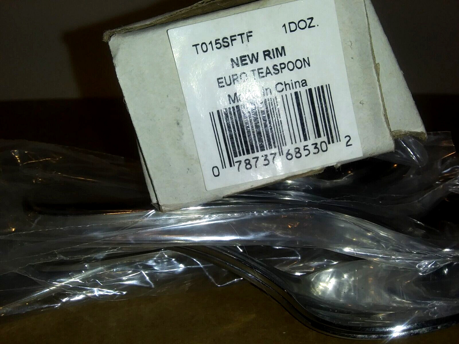 Oneida New Rim Euro Teaspoon- 1 Dozen-Stainless Steel-NEW gallery